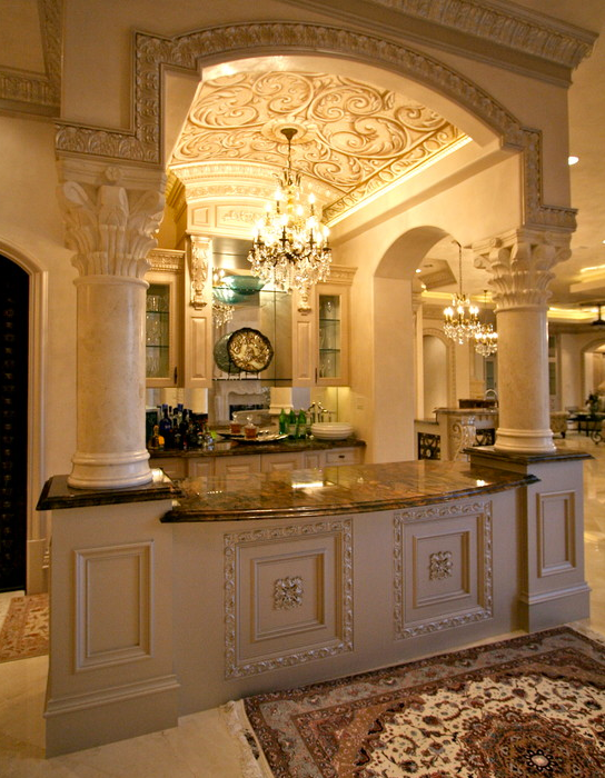 Marble columns and archway